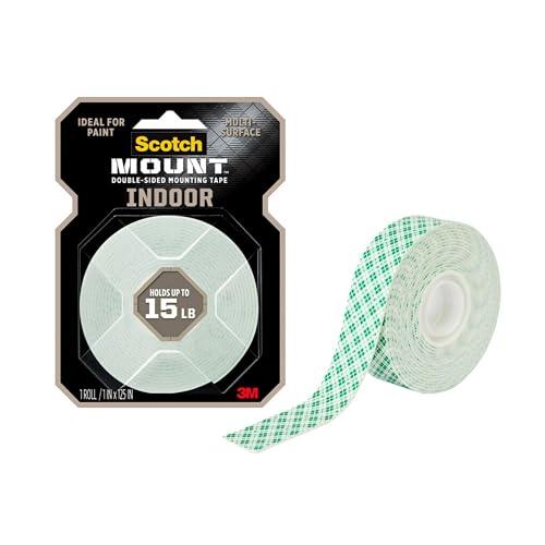 0783961045463 - 3M SCOTCH HEAVY DUTY MOUNTING TAPE, 1-INCH BY 125-INCH HOLDS UP TO 5 LBS.