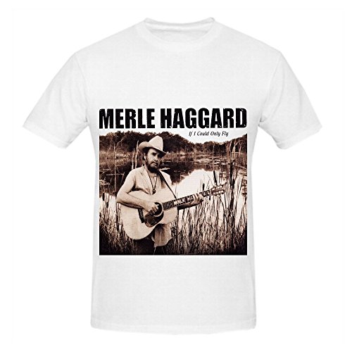 7840382739234 - MERLE HAGGARD IF I COULD ONLY FLY TOUR SOUNDTRACK MEN CREW NECK COTTON TEE