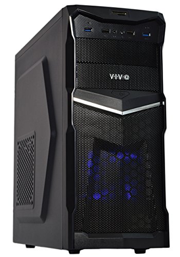 7841449278789 - VIVO ATX MID TOWER COMPUTER GAMING PC CASE / BLACK DESKTOP SHELL / 3 FAN MOUNTS, DUAL USB 3.0 (CASE-V02)