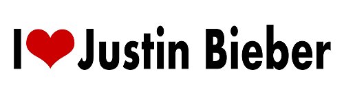 0784338487657 - I LOVE JUSTIN BIEBER STICKERS TOUR ALBUM DECAL VINYL BUMPER CARS