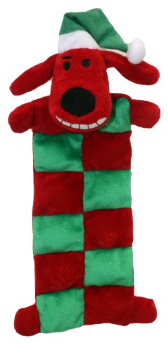 0784369179040 - MULTIPET LOOFA HOLIDAY SQUEAKER MAT DOG TOY WITH SANTA HAT, 12-INCH