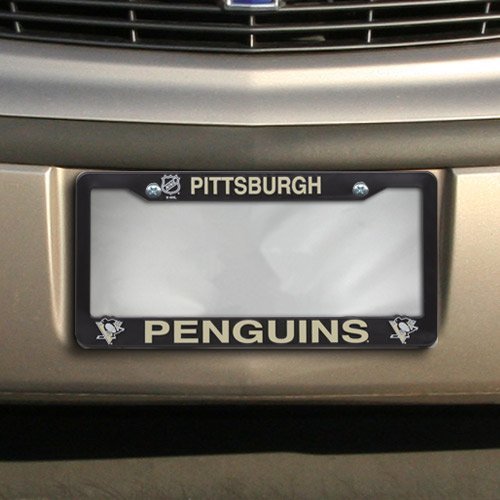 0784427646255 - PITTSBURGH PENGUINS PLASTIC LICENSE PLATE FRAME BY RICO INDUSTRIES-TAG EXPRESS