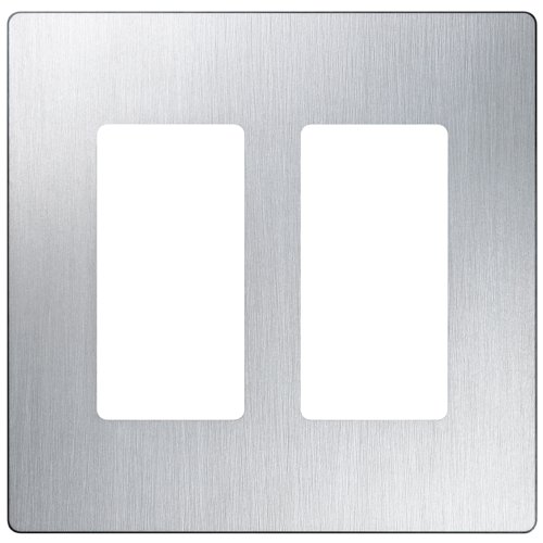 0784497484429 - LUTRON CW-2-SS 2-GANG CLARO WALL PLATE, STAINLESS STEEL