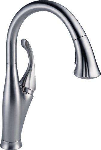 0784497902732 - DELTA FAUCET 9192-AR-DST ADDISON SINGLE HANDLE WATER EFFICIENT PULL-DOWN KITCHEN FAUCET, ARCTIC STAINLESS