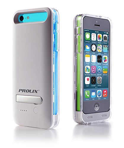 0784672203296 - IPHONE 5C BATTERY CASE, PROLIX UNIVERSAL IPHONE 5C BATTERY CASE / IPHONE 5S BATTERY CASE / IPHONE 5 BATTERY CASE / APPLE MFI CERTIFIED / FITS ALL VERSIONS OF IPHONE 5 (WHITE/CLEAR)