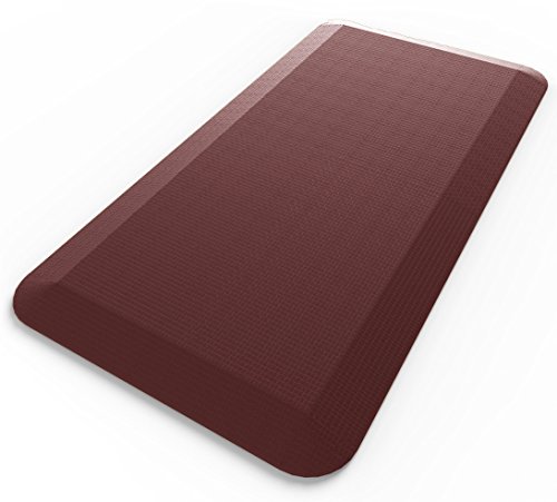 0784672384506 - ROYAL ANTI-FATIGUE COMFORT MAT - 20 IN X 39 IN X 3/4 IN - ERGONOMIC MULTI SURFACE, NON-SLIP - WATERPROOF ALL-PURPOSE LUXURIOUS COMFORT - FOR KITCHEN, BATHROOM OR WORKSTATIONS - BURGUNDY