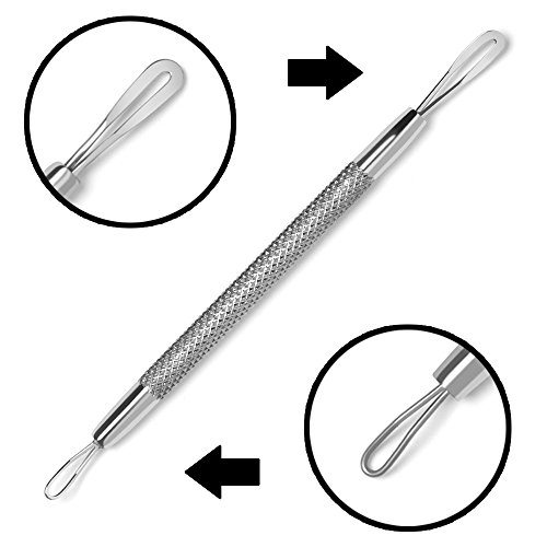 0784672565714 - PREMIUM BLACKHEAD WHITEHEAD ACNE EXTRACTOR REMOVER - ZIT/PIMPLE POPPER - BEAUTY SKIN CARE TOOL - SANITARY COMEDONE REMOVAL - CLASSIC STAINLESS STEEL