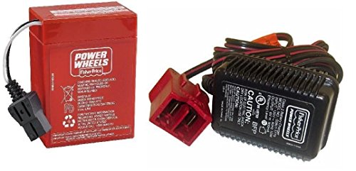 0784672629898 - POWER WHEELS SUPER 6 VOLT RED BATTERY AND CHARGER COMBO PACK