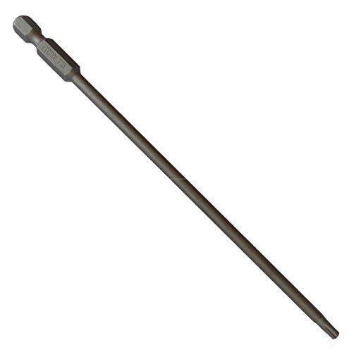 0784672630153 - EXTRA LONG TORX BIT: T15 6 TORX BIT (6 INCH LONG) WITH 1/4 QUICK-CHANGE SHANK (STAR BIT DRIVER)-- A TORX BIT / STAR DRIVER MADE OF INDUSTRIAL-GRADE HARDENED, TEMPERED TOOL STEEL GRIPS TORX SCREW HEAD AND REDUCES CAM-OUT. EXTRA LONG REACH TORX BIT.