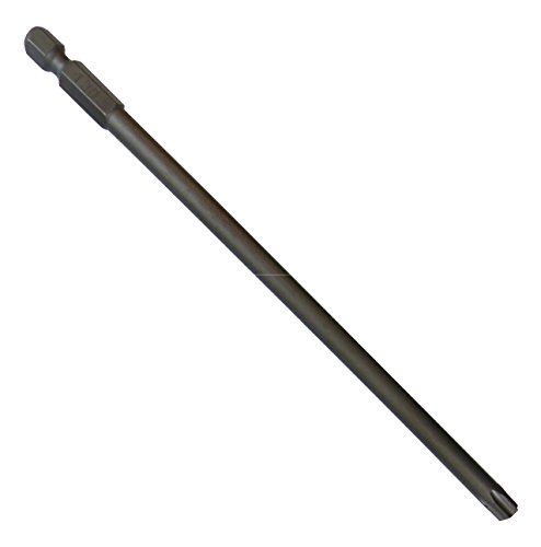 0784672630184 - EXTRA LONG TORX BIT: T30 6 TORX BIT (6 INCH LONG) WITH 1/4 QUICK-CHANGE SHANK (STAR BIT DRIVER)-- A TORX BIT / STAR DRIVER MADE OF INDUSTRIAL-GRADE HARDENED, TEMPERED TOOL STEEL GRIPS TORX SCREW HEAD AND REDUCES CAM-OUT. EXTRA LONG REACH TORX BIT.