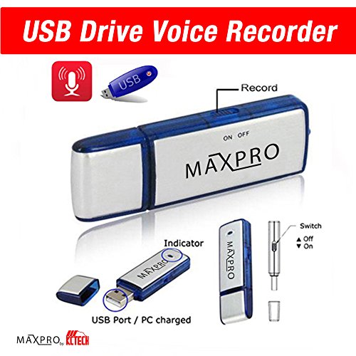 0784672681520 - MAXPRO -BEST USB FLASH DRIVE MINI DIGITAL VOICE RECORDER- DICTAPHONE- MEMORY STICK- 8GB- DATA PENDRIVE ACTIVATED- COMPATIBLE WITH WINDOWS,ME,XP,PC,LINUX,OS- HIGH SPEED- DISK- SPY GEAR GADGET- DISCREET, FOR PROFESSIOAL AND STUDENTS- MANUAL- 1 YEAR WARRANTY