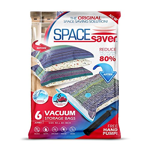 0784672847063 - SPACE SAVER 5 X PREMIUM JUMBO BAGS DOUBLE-ZIP SEAL & TRIPLE SEAL TURBO-VALVE FOR MAX COMPRESSION 80% MORE STORAGE THAN OTHER BRANDS