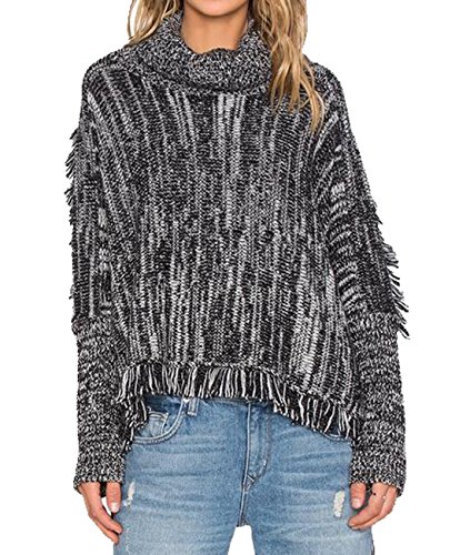 7847605323669 - ZIMAES WOMEN'S CAUSAL SWEATER AUTUMN STRETCHABLE TASSEL SWEATER ASPICTURE FREE SIZE