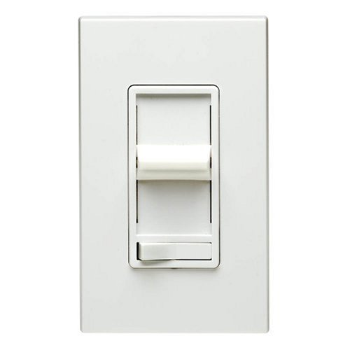 0078477155301 - LEVITON R12-06633-PLW DECORA 3-WAY SLIDE DIMMER WITH PRESET LIGHTED PAD OPTION, WHITE