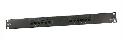 0078477178454 - LEVITON 5G596-U12 GIGAMAX 5E UNIVERSAL PATCH PANEL, 12-PORT, 1RU, CAT 5E, CABLE MANAGEMENT BAR INCLUDED