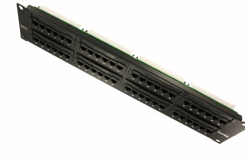 0078477178508 - LEVITON 5G596-U48 GIGAMAX 5E UNIVERSAL PATCH PANEL, 48-PORT, 2RU, CAT 5E, CABLE MANAGEMENT BAR INCLUDED