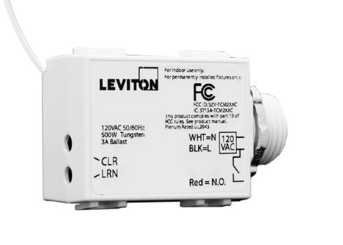 0078477532829 - LEVITON WST05-10 LEVNET RF THREADED MOUNT 3-WIRE 500 RELAY RECEIVER, 120VAC