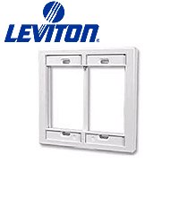 0078477864012 - LEVITON 41290-DME DUAL GANG MOS WALL PLATE WITH ID WINDOWS, BLACK