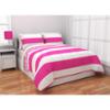 0784857564303 - LATITUDE RUGBY STRIPE REVERSIBLE COMPLETE BEDDING SET, PINK