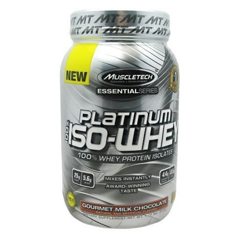 0784922123244 - 100% PLATINUM ISO-WHEY, GOURMET MILK CHOCOLATE BY MUSCLETECH