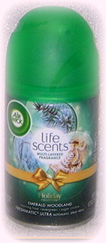 0784922215772 - AIR WICK LIFE SCENTS MULTI-LAYERED FRAGRANCE HOLIDAY EDITION ~ FRESHMATIC AUTOMATIC REFILL ~ EMERALD WOODLAND SCENT (MORNING FROST / EVERGREEN / SUGAR COOKIE) 6.2OZ (QUANTITY 1)