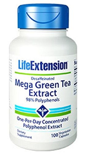 0784922715982 - LIFE EXTENSION, MEGA GREEN TEA EXTRACT DECAFFINATED 98% POLYPHENOLS 100 CT