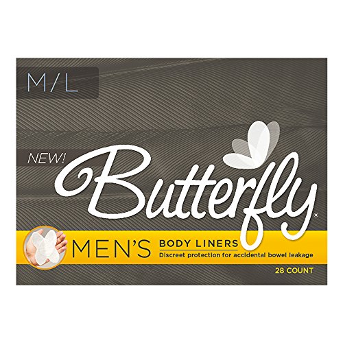 0784922735614 - BUTTERFLY® PADS / BODY LINERS FOR BOWEL LEAKS - MEN'S M/L 28 COUNT