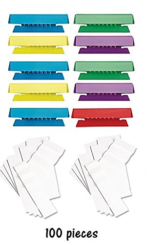 100/Pack 3 1/2 and Inserts 3-1/2 1InTheOffice Hanging Folder Tabs 