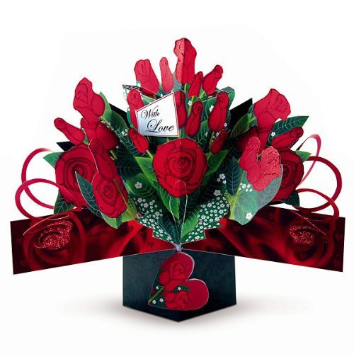 0785275076553 - THE ORIGINAL POP UPS - 39472 - BOUQUET OF ROSES - VALENTINE'S DAY CARD