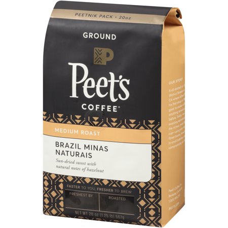 0785357012073 - PEET'S COFFEE GROUND COFFEE - BRAZIL MINAS NATURAIS - 20 OZ