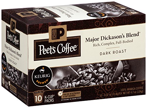 0785357012608 - PEET'S COFFEE SINGLE CUP K-CUP COFFEE - MAJOR DICKASON'S BLEND - 10 CT