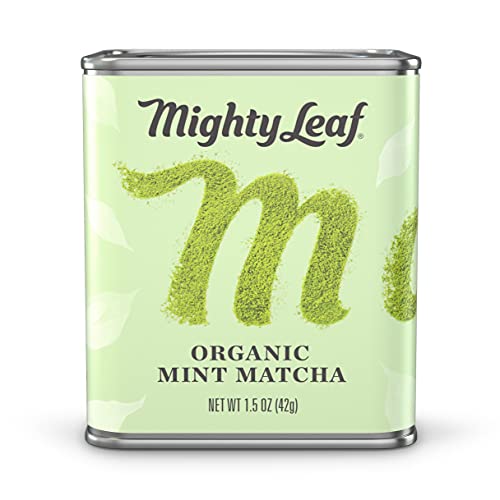 0785357024915 - MIGHTY LEAF TEA, ORGANIC MINT MATCHA, JAPANESE MATCHA GREEN TEA POWDER WITH PEPPERMINT POWDER, 1.5OZ TIN