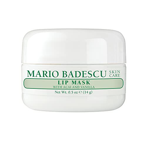 0785364130616 - MARIO BADESCU LIP MASK WITH ACAI AND VANILLA FOR ALL SKIN TYPES | OVERNIGHT LIP TREATMENT FOR SUPPLY, HYDRATED LIPS | FORMULATED WITH ACAI BERRIES | 8 FL OZ