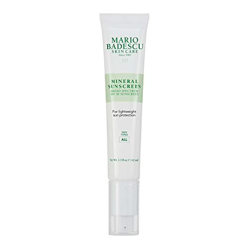 0785364900240 - MARIO BADESCU MINERAL SUNSCREEN SPF 30 FOR ALL SKIN TYPES; REEF SAFE, ANTIOXIDANT MOISTURIZER WITH SPF; FORMULATED WITH ZINC OXIDE & HYALURONIC ACID, 1.5 FL OZ