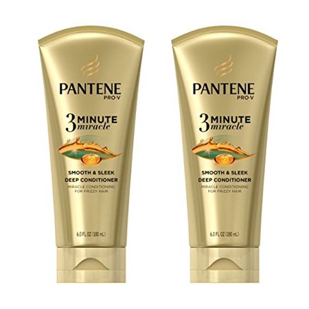 0785479287946 - PANTENE PRO-V 3 MINUTE MIRACLE SMOOTH & SLEEK DEEP CONDITIONER, 6 FL OZ (PACK OF 2)