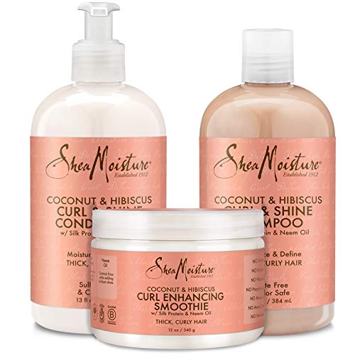 0785479432957 - SHEA MOISTURE COCONUT AND HIBISCUS COMBINATION PACK – 13 OZ. CURL & SHINE SHAMPOO, 13 OZ. CURL & SHINE CONDITIONER & 12 OZ. CURL ENHANCING SMOOTHIE