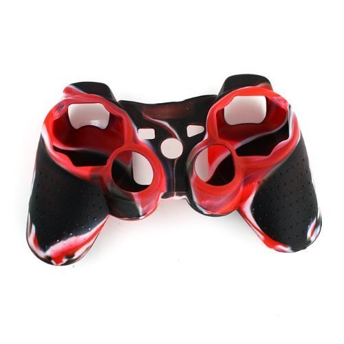 0785499884422 - GENERIC SILICONE COVER CASE SKIN FOR PLAYSTATION PS3 CONTROLLER COLOR RED AND BLACK
