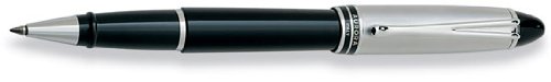 0785525471374 - AURORA IPSILON METAL CHROME PLATED CAP W/ BLACK BARREL ROLLERBALL PEN - AU-B71C