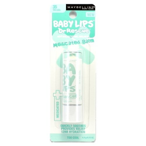 0785525833905 - MAYBELLINE NEW YORK BABY LIPS DR. RESCUE MEDICATED LIP BALM, TOO COOL #35, 0.15 OUNCE