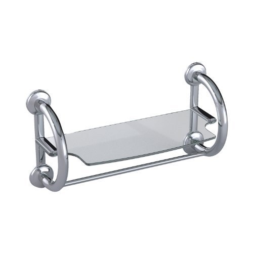 0785577845956 - GRABCESSORIES 61025 3-IN-1 GRAB BARS TOWEL SHELF WITH ANCHORS, CHROME BY LIFETIME PRODUCTS INC. - HI