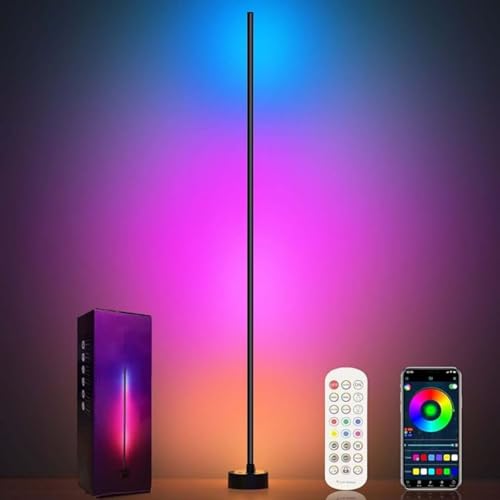 0785731194852 - KUSPORT CORNER FLOOR LAMP | SMART RGB LED CORNER LAMP WITH APP, REMOTE CONTROL | 16 MILLION COLORS, 68+ SCENES, MUSIC SYNC, TIMER SETTING | IDEAL FOR LIVING ROOMS, BEDROOMS, GAMING ROOMS