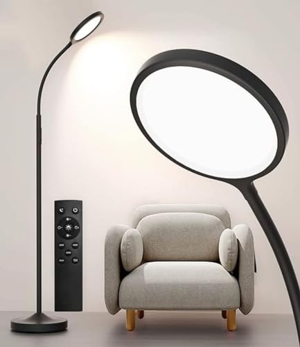0785731194890 - KUSPORT FLOOR LAMP | SUPER BRIGHT DIMMABLE LED LAMPS FOR LIVING ROOM | CUSTOM COLOR TEMPERATURE STANDING LAMP WITH REMOTE, PUSH BUTTON | ADJUSTABLE GOOSENECK READING FLOOR LAMP FOR BEDROOM, OFFICE