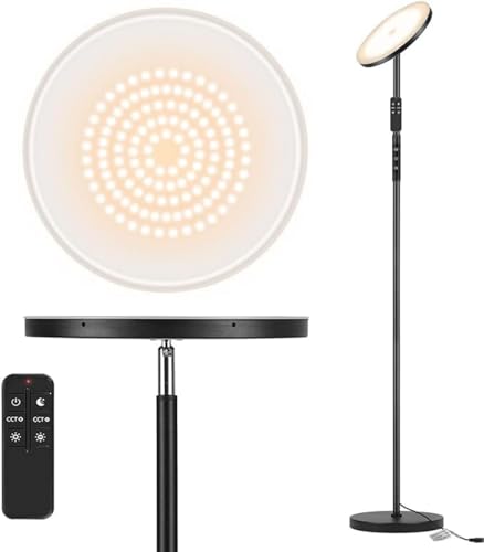 0785731195033 - KUSPORT LED FLOOR LAMP | FEATURES 2400LM SUPER BRIGHT STANDING LAMP, 250W EQUIVALENT, 2700K-6500K STEPLESS DIMMING | MODERN TORCHIERE SKY LAMP WITH REMOTE, TOUCH CONTROL | 69 TALL LAMP