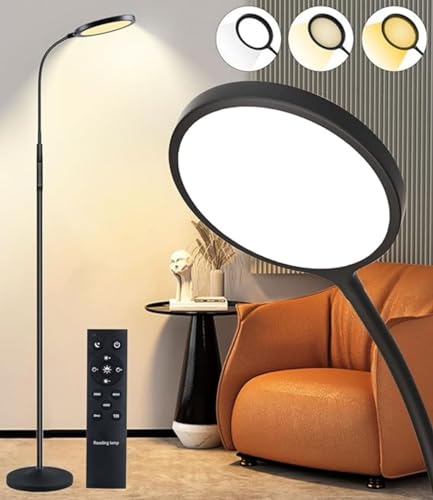 0785731195118 - KUSPORT FLOOR LAMP | LED FLOOR LAMPS FOR LIVING ROOM | BRIGHT READING FLOOR LAMP WITH STEPLESS ADJUST COLOR TEMPERATURES & BRIGHTNESS | STANDING LAMP WITH REMOTE & TOUCH CONTROL | AVAILABLE IN BLACK
