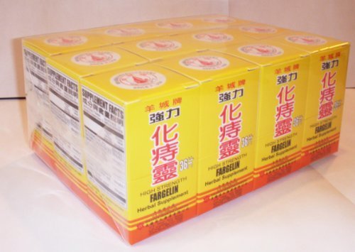 0785923116112 - HIGH STRENGTH FARGELIN 36 TABLETS PER BOTTLE - 12 PAK BY YANG CHENG BRAND BY GUANGDONG HEPING PHAR. CO LTD