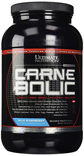 0785923523866 - ULTIMATE NUTRITION CARNEBOLIC HYDROLYZED BEEF PROTEIN ISOLATE, BLUE RASPBERRY, 30 COUNT BY ULTIMATE NUTRITION