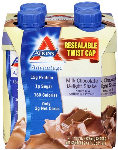 0785923587769 - ATKINS READY TO DRINK SHAKE, MILK CHOCOLATE DELIGHT, 4 COUNT, 11 OUNCE CONTAINER