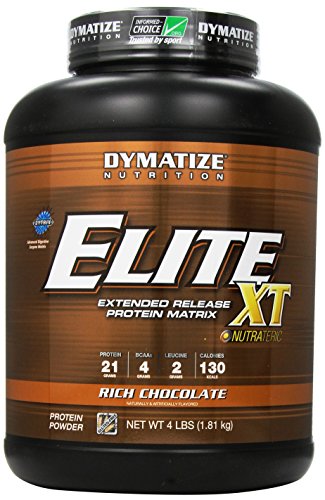 0785923640501 - DYMATIZE ELITE XT EXTENDED RELEASE PROTEIN, RICH CHOCOLATE, 4 LBS