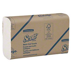 0785923720142 - SCOTT MULTIFOLD PAPER TOWELS WITH FAST-DRYING ABSORBENCY POCKETS, WHITE, 16 PACKS / CASE, 250 MULTIFOLD TOWELS / PACK