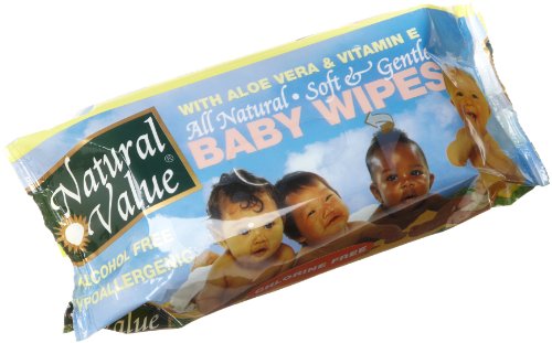 0785923742274 - NATURAL VALUE ALL NATURAL SOFT & GENTLE BABY WIPES, 80 WIPES (PACK OF 12)